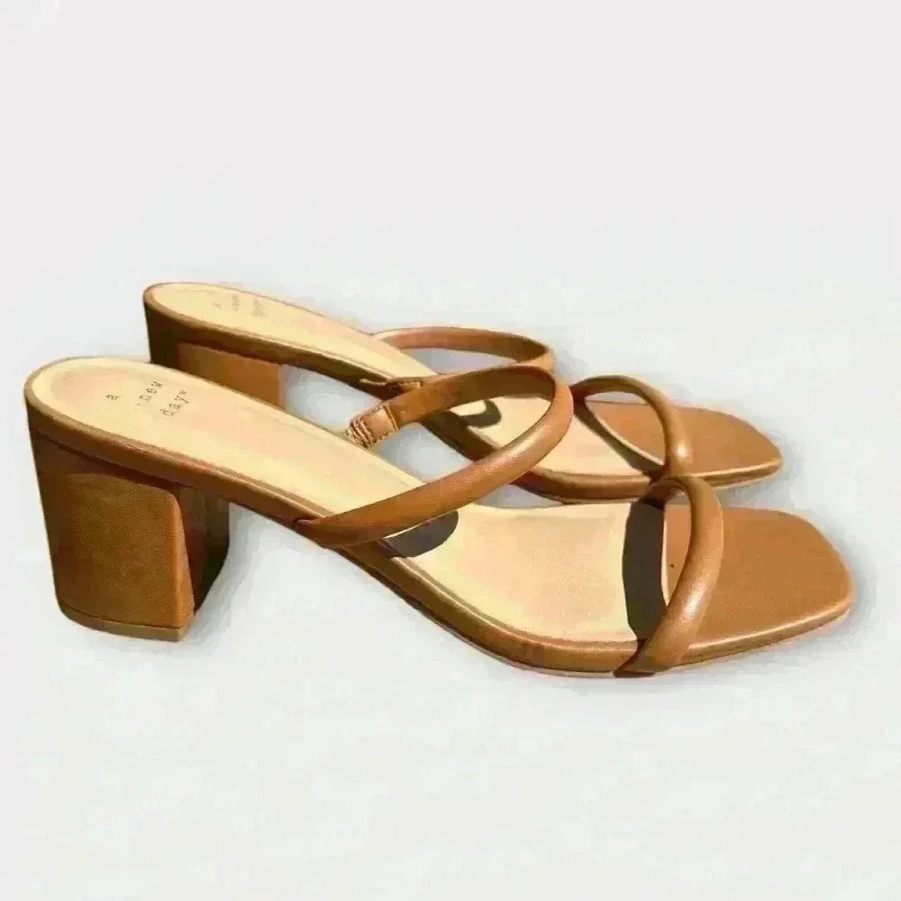 A New Day women’s elegant strappy chunky/block heel sandals size 8.5